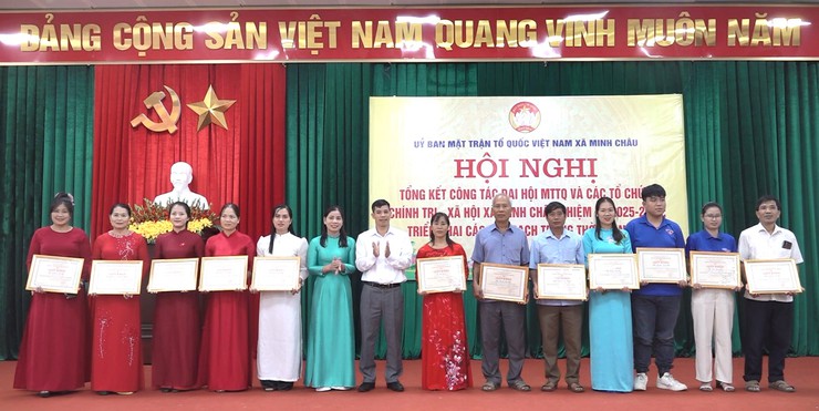 Ủy ban MTTQ Việt Nam xã Minh Châu tổng kết công tác Đại hội lần thứ I, nhiệm kỳ 2025 – 2030.- Ảnh 11.