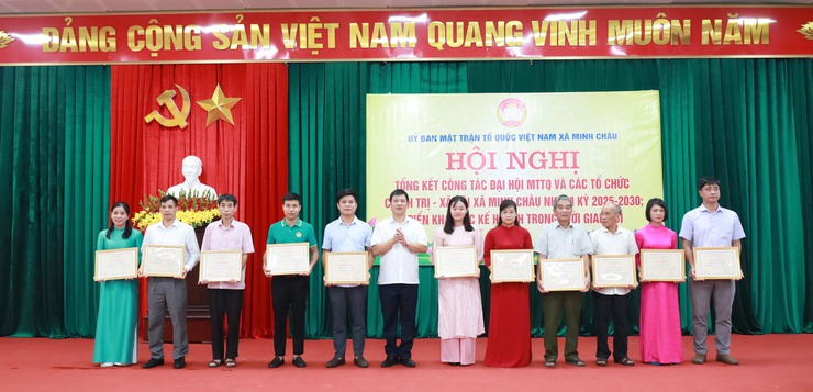 Ủy ban MTTQ Việt Nam xã Minh Châu tổng kết công tác Đại hội lần thứ I, nhiệm kỳ 2025 – 2030.- Ảnh 10.