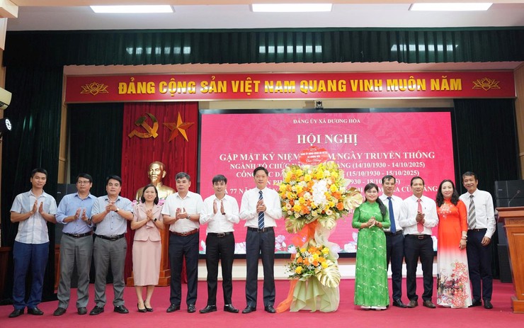 Đảng uỷ xã tổ chức gặp mặt kỷ niệm 95 năm Ngày truyền thống các ngành tổ chức xây dựng Đảng, công tác Dân vận của Đảng, Văn phòng cấp uỷ và 77 năm ngày truyền thống ngành Kiểm tra của Đảng- Ảnh 4.