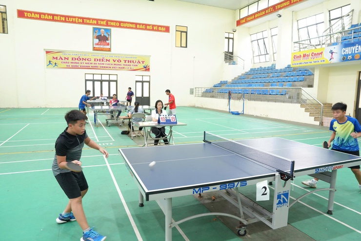 Sôi nổi Giải Bóng bàn – Lan tỏa tinh thần thể thao trong Chương trình Đại hội Thể dục Thể thao lần thứ I, năm 2025- Ảnh 1.