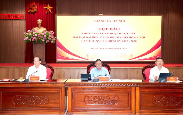 Đại hội đại biểu Đảng bộ thành phố Hà Nội diễn ra từ 15-17/10/2025- Ảnh 1.