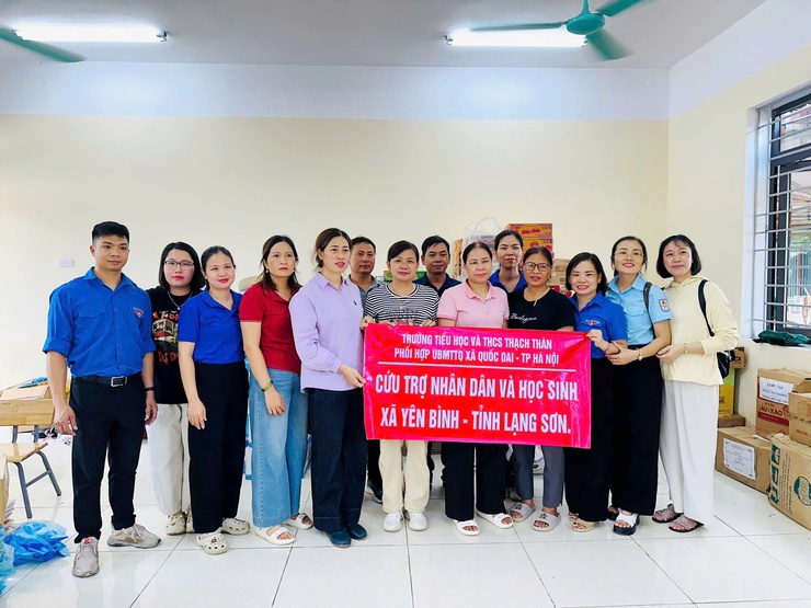  Trường Tiểu học và Trường THCS Thạch Thán xã Quốc Oai chung tay san sẻ yêu thương cùng đồng bào vùng lũ- Ảnh 3.