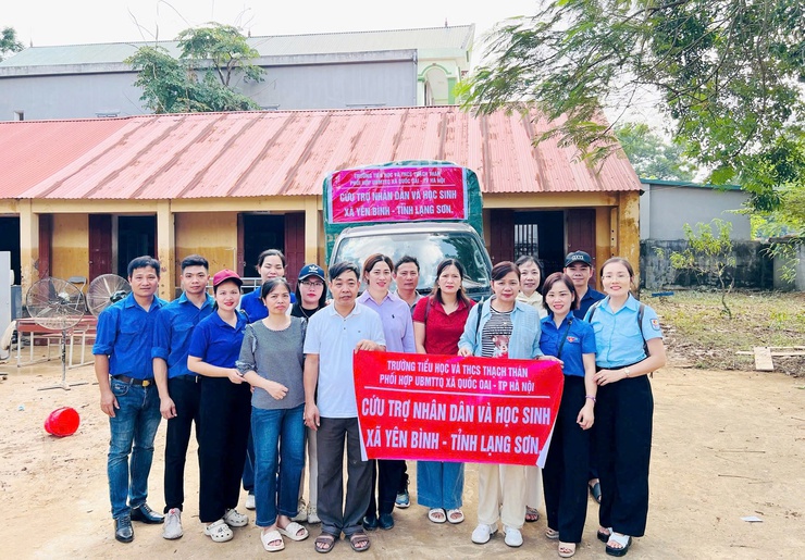  Trường Tiểu học và Trường THCS Thạch Thán xã Quốc Oai chung tay san sẻ yêu thương cùng đồng bào vùng lũ- Ảnh 4.
