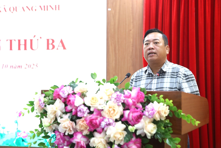 Hội nghị Ban Chấp hành Đảng bộ xã Quang Minh lần thứ Ba- Ảnh 3.
