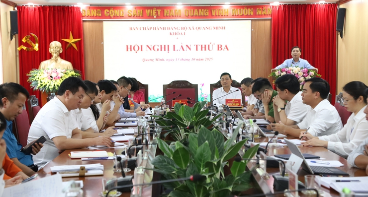 Hội nghị Ban Chấp hành Đảng bộ xã Quang Minh lần thứ Ba- Ảnh 8.