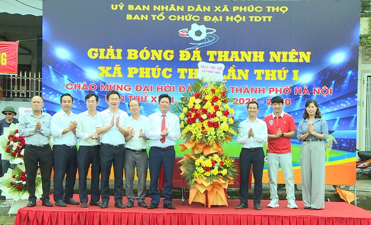 Sôi nổi các môn thi đấu trong Đại hội TDTT xã Phúc Thọ lần thứ Nhất năm 2025- Ảnh 2.