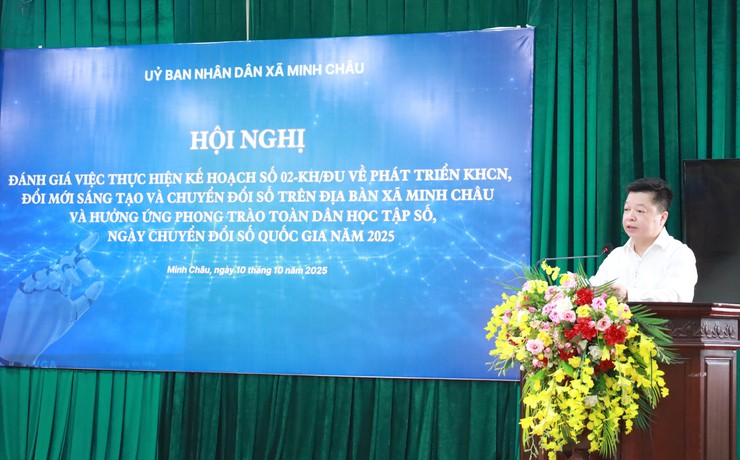 Xã Minh Châu đẩy mạnh chuyển đổi số, hướng tới xã thông minh năm 2030- Ảnh 1.