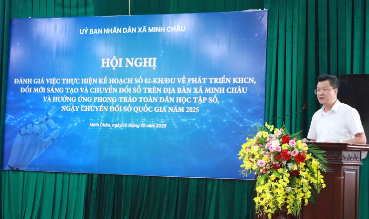 Xã Minh Châu đẩy mạnh chuyển đổi số, hướng tới xã thông minh năm 2030- Ảnh 2.