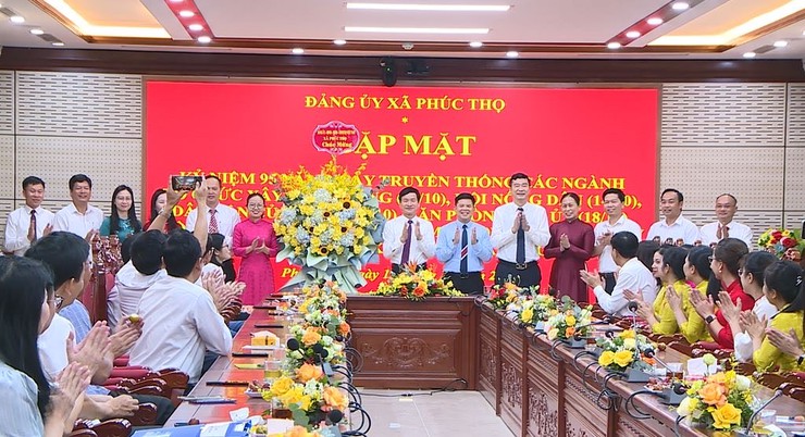 Phúc Thọ gặp mặt kỷ niệm 95 năm ngày thành lập các ngành, ban Xây dựng Đảng và các tổ chức chính trị-xã hội- Ảnh 1.