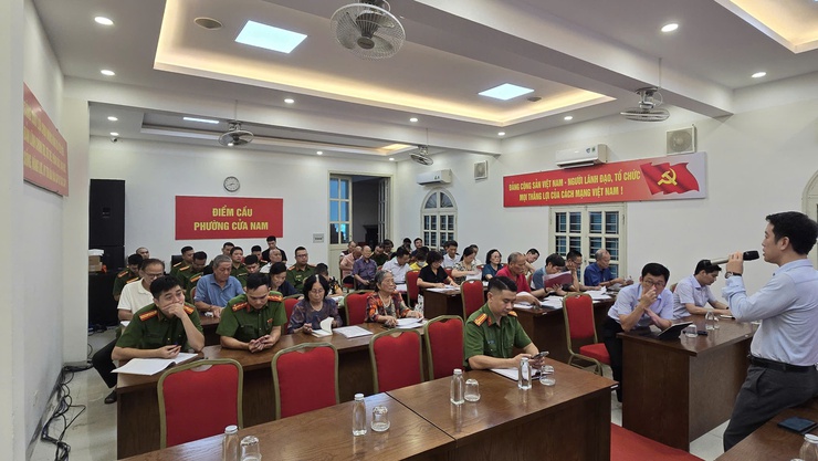 PHƯỜNG CỬA NAM TỔ CHỨC HỘI NGHỊ TRIỂN KHAI XÂY DỰNG, HOÀN THIỆN DỮ LIỆU ĐẤT ĐAI TRÊN ĐỊA BÀN PHƯỜNG- Ảnh 2.