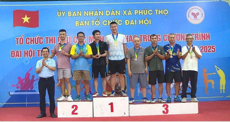 Sôi nổi các môn thi đấu trong Đại hội TDTT xã Phúc Thọ lần thứ Nhất năm 2025- Ảnh 9.