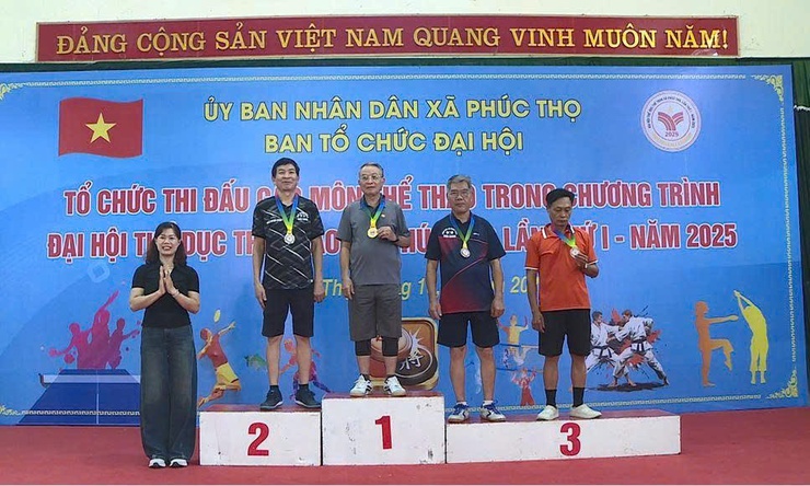 Sôi nổi các môn thi đấu trong Đại hội TDTT xã Phúc Thọ lần thứ Nhất năm 2025- Ảnh 7.