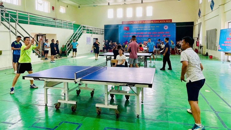 Sôi nổi các môn thi đấu trong Đại hội TDTT xã Phúc Thọ lần thứ Nhất năm 2025- Ảnh 11.
