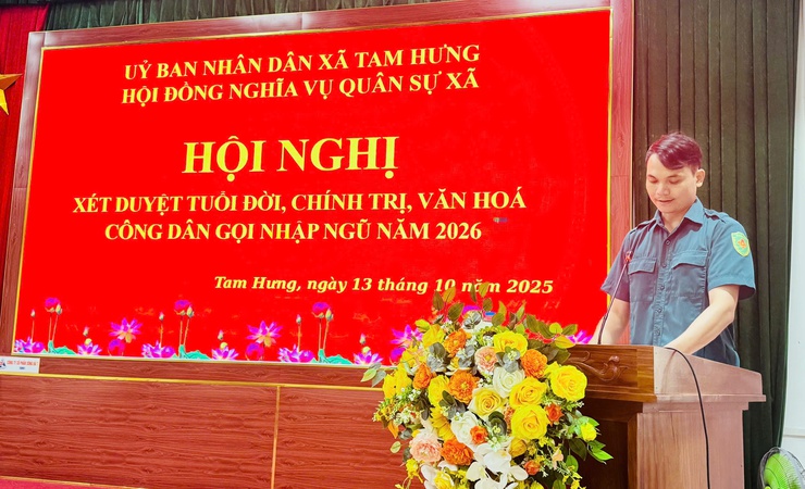 Xã Tam Hưng xét duyệt tuổi đời, chính trị, văn hóa Nam công dân gọi nhập ngũ năm 2026- Ảnh 2.