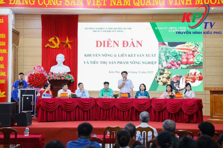 UBMTTQ xã Kiều Phú phối hợp tổ chức Diễn đàn Khuyến nông @ kết nối sản xuất và tiêu thụ sản phẩm nông nghiệp cho hội viên nông dân- Ảnh 3.