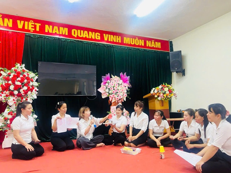 Trường Mầm non Nam Phong tổ chức tập huấn ứng dụng phương pháp giáo dục STEAM cho giáo viên
- Ảnh 4.