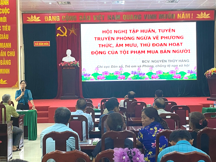HỘI NGHỊ TẬP HUẤN, TUYÊN TRUYỀN PHÒNG NGỪA VÊ PHƯƠNG THỨC, ÂM MƯU, THỦ ĐOẠN HOẠT ĐỘNG CỦA TỘI PHẠM MUA BÁN NGƯỜI- Ảnh 1.