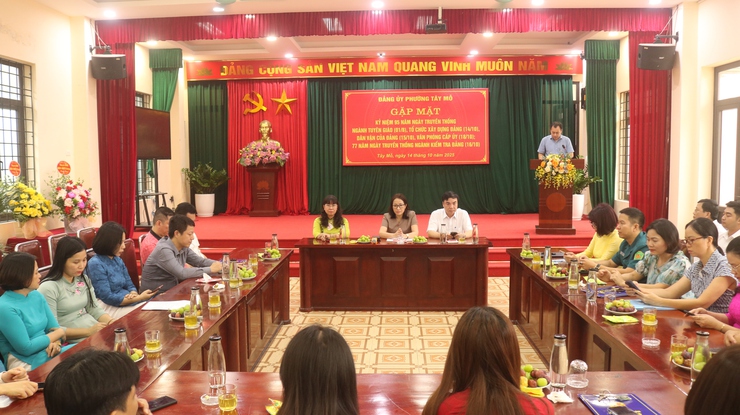 ĐẢNG ỦY PHƯỜNG TÂY MỖ TỔ CHỨC GẶP MẶT KỶ NIỆM CÁC NGÀNH CÔNG TÁC XÂY DỰNG ĐẢNG- Ảnh 1.