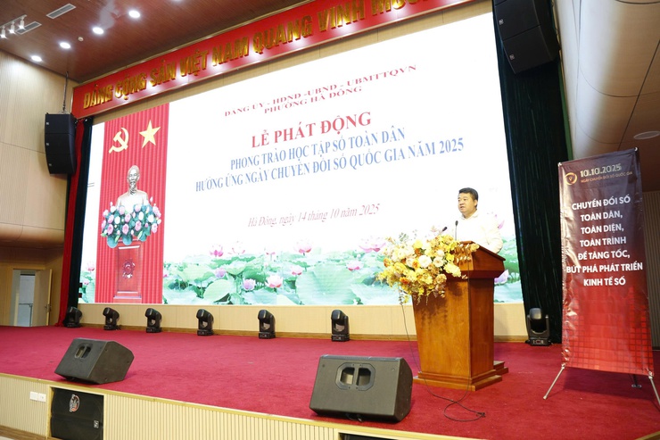 Phường Hà Đông phát động phong trào Học tập số toàn dân hưởng ứng Ngày Chuyển đổi số quốc gia năm 2025- Ảnh 2.
