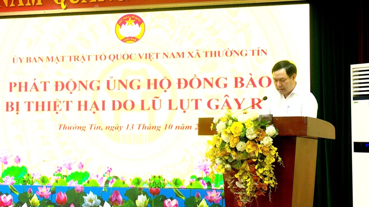 Xã Thường Tín phát động ủng hộ đồng bào bị thiệt hại do bão lũ- Ảnh 2.