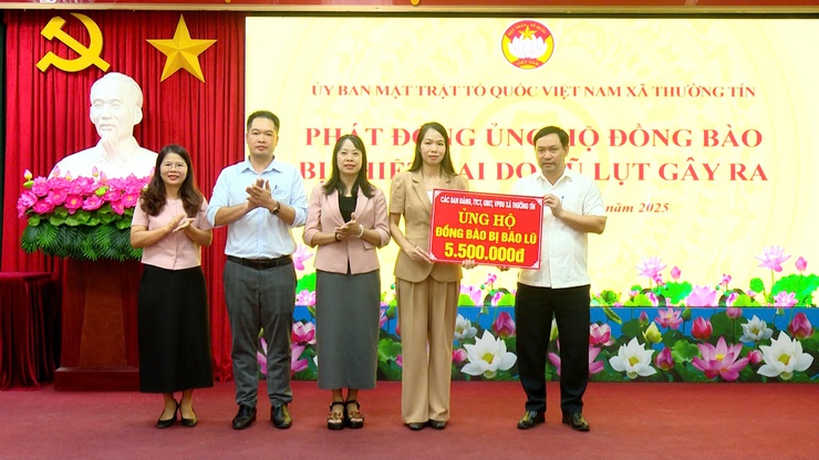 Xã Thường Tín phát động ủng hộ đồng bào bị thiệt hại do bão lũ- Ảnh 4.