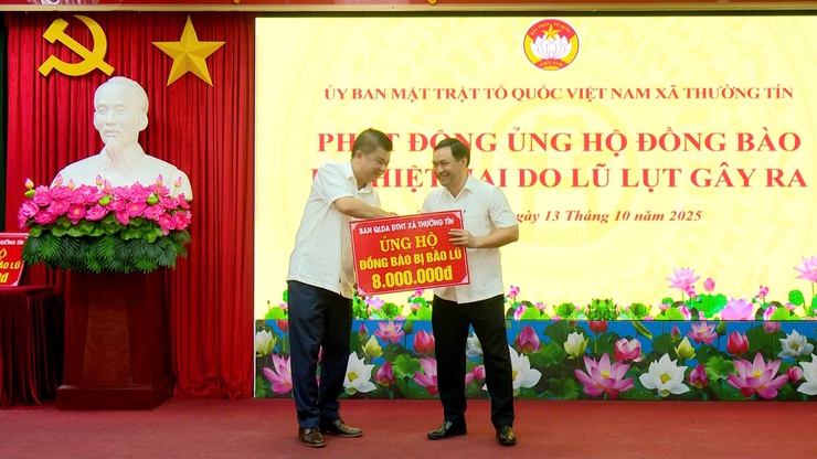 Xã Thường Tín phát động ủng hộ đồng bào bị thiệt hại do bão lũ- Ảnh 8.