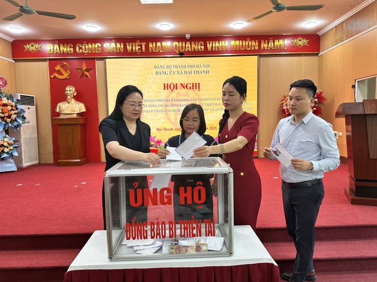 UB.MTTQVN XÃ ĐẠI THANH PHÁT ĐỘNG THÁNG CAO ĐIỂM VÌ NGƯỜI NGHÈO VÀ ỦNG HỘ ĐỒNG BÀO BỊ THIÊN TAI BÃO LŨ- Ảnh 4.