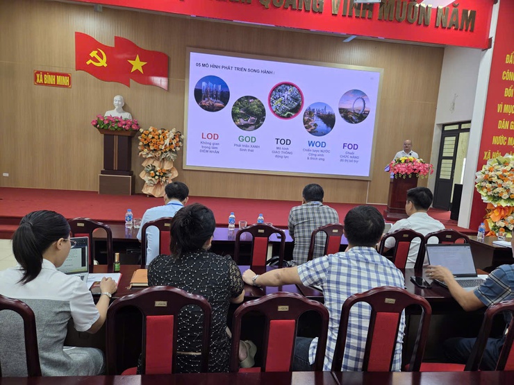 XÃ BÌNH MINH TỔ CHỨC HỘI NGHỊ LÀM VIỆC VỚI VIỆN QUY HOẠCH ĐÔ THỊ VÀ NÔNG THÔN QUỐC GIA (BỘ XÂY DỰNG)- Ảnh 2.