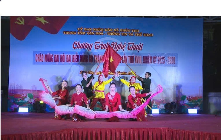 Đặc sắc Chương trình nghệ thuật chào mừng Đại hội Đảng bộ thành phố Hà Nội lần thứ XVIII tại Đình làng Trạch Lôi- Ảnh 5.