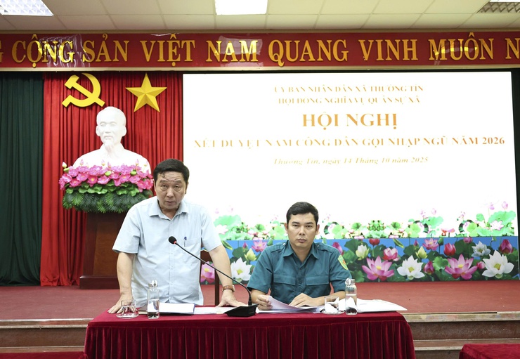 Xã Thường Tín xét duyệt nam công dân trong độ tuổi gọi nhập ngũ năm 2026.- Ảnh 2.