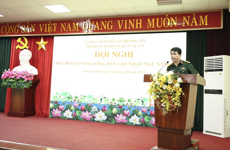 Xã Thường Tín xét duyệt nam công dân trong độ tuổi gọi nhập ngũ năm 2026.- Ảnh 1.