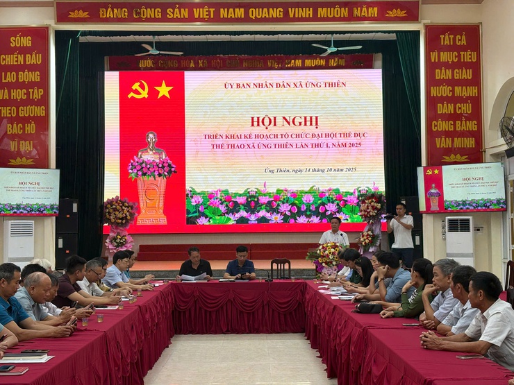 UBND Xã Ứng Thiên Triển Khai Kế Hoạch Tổ Chức Đại Hội Thể Dục Thể Thao Lần Thứ I Năm 2025- Ảnh 1.