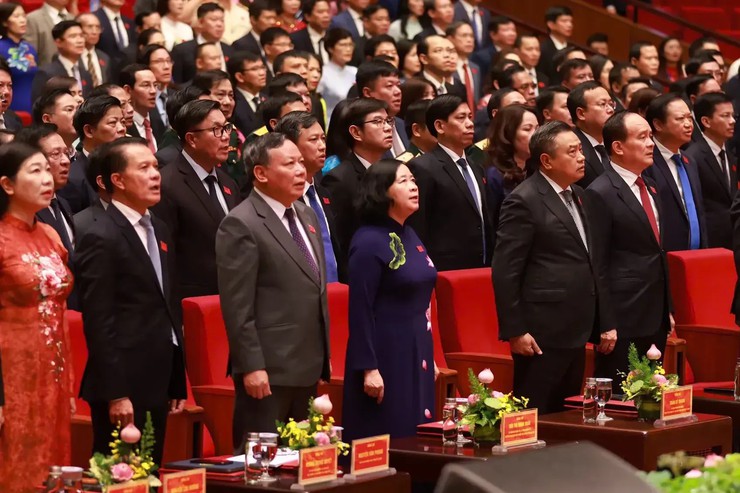 Đoàn đại biểu xã Suối Hai dự Đại hội đại biểu Đảng bộ Thành phố Hà Nội lần thứ XVIII, nhiệm kỳ 2025–2030- Ảnh 1.