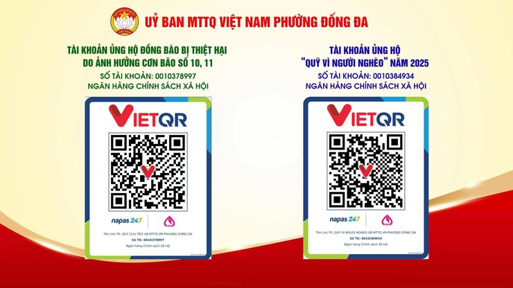 UB MTTQ phường Đống Đa phát động ủng hộ đồng bào bị thiệt hại do cơn bão số 10,11- Ảnh 1.