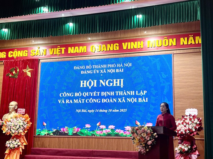 CÔNG BỐ QUYẾT ĐỊNH THÀNH LẬP VÀ RA MẮT CÔNG ĐOÀN XÃ NỘI BÀI- Ảnh 3.