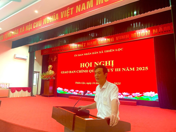 UBND xã Thiên Lộc tổ chức hội nghị giao ban công tác chính quyền Quý III năm 2025.- Ảnh 17.