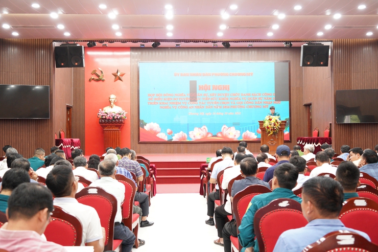 Phường Chương Mỹ họp Hội đồng Nghĩa vụ quân sự, triển khai công tác tuyển chọn và gọi công dân nhập ngũ năm 2026- Ảnh 1.