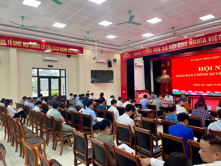 UBND xã Thiên Lộc tổ chức hội nghị giao ban công tác chính quyền Quý III năm 2025.- Ảnh 8.