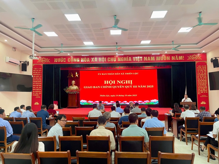 UBND xã Thiên Lộc tổ chức hội nghị giao ban công tác chính quyền Quý III năm 2025.- Ảnh 7.
