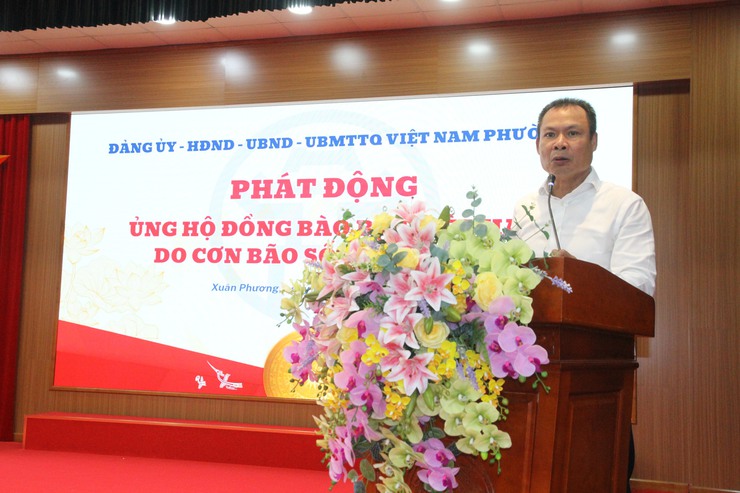 Phường Xuân Phương phát động ủng hộ đồng bão vùng lũ- Ảnh 1.