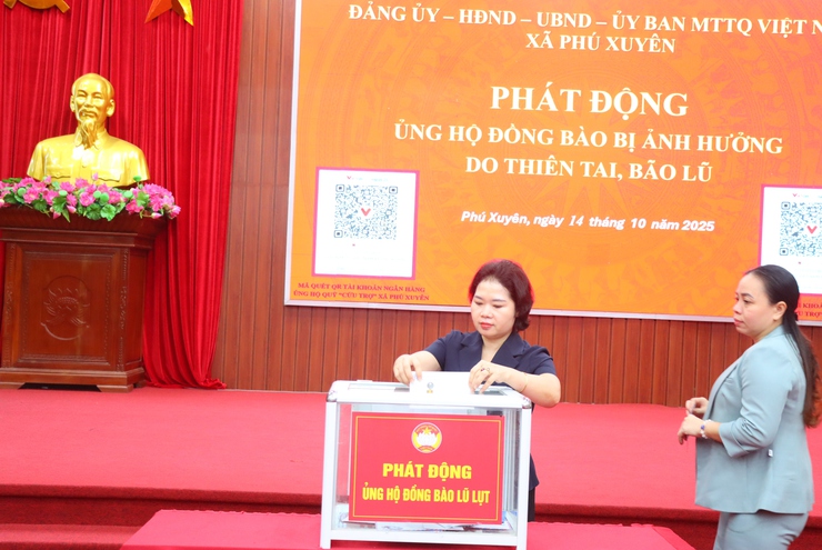 PHÚ XUYÊN PHÁT ĐỘNG THÁNG CAO ĐIỂM “VÌ NGƯỜI NGHÈO” NĂM 2025 VÀ ỦNG HỘ ĐỒNG BÀO BỊ ẢNH HƯỞNG DO THIÊN TAI, BÃO LŨ- Ảnh 4.