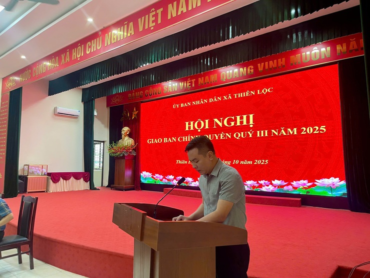 UBND xã Thiên Lộc tổ chức hội nghị giao ban công tác chính quyền Quý III năm 2025.- Ảnh 6.