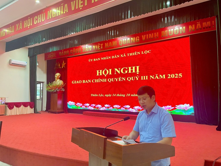 UBND xã Thiên Lộc tổ chức hội nghị giao ban công tác chính quyền Quý III năm 2025.- Ảnh 16.
