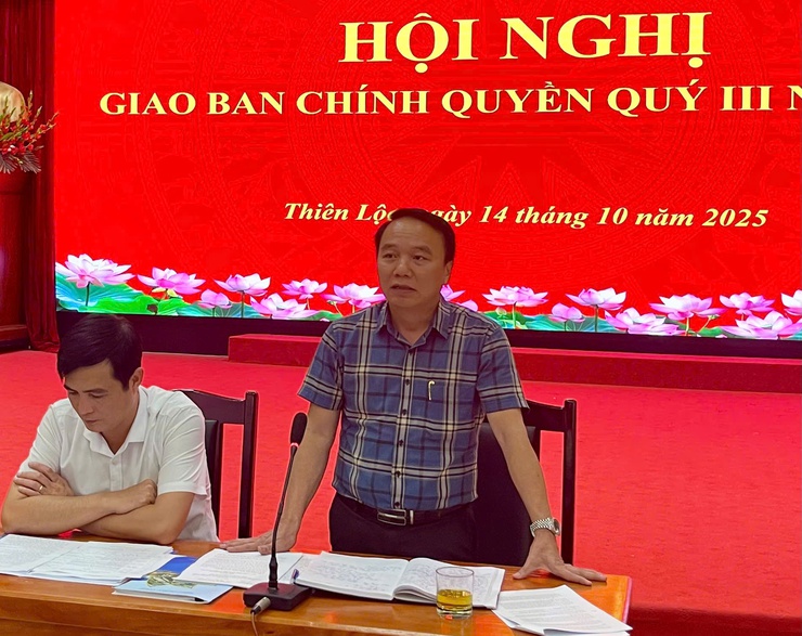 UBND xã Thiên Lộc tổ chức hội nghị giao ban công tác chính quyền Quý III năm 2025.- Ảnh 3.