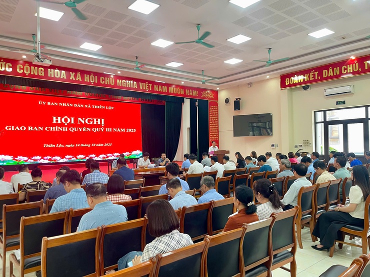 UBND xã Thiên Lộc tổ chức hội nghị giao ban công tác chính quyền Quý III năm 2025.- Ảnh 4.
