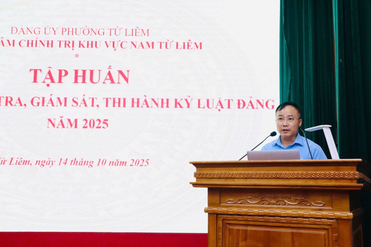 Tập huấn công tác kiểm tra, giám sát, thi hành kỷ luật Đảng tổ chức xây dựng Đảng năm 2025.
- Ảnh 2.