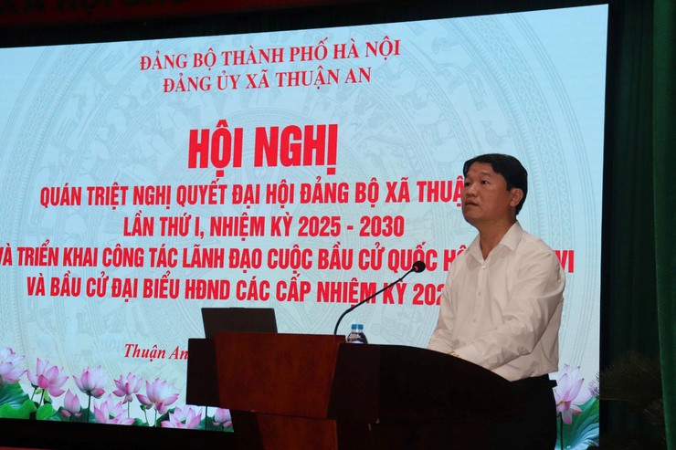 Đảng bộ xã Thuận An quán triệt Nghị quyết Đại hội Đảng bộ xã lần thứ I, nhiệm kỳ 2025- 2030 và triển khai công tác lãnh đạo cuộc bầu cử Quốc hội khóa XVI và bầu cử Đại biểu HĐND các cấp nhiệm kỳ 2026- 2031- Ảnh 2.