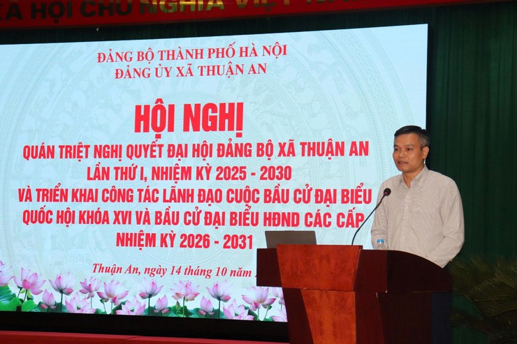 Đảng bộ xã Thuận An quán triệt Nghị quyết Đại hội Đảng bộ xã lần thứ I, nhiệm kỳ 2025- 2030 và triển khai công tác lãnh đạo cuộc bầu cử Quốc hội khóa XVI và bầu cử Đại biểu HĐND các cấp nhiệm kỳ 2026- 2031- Ảnh 3.