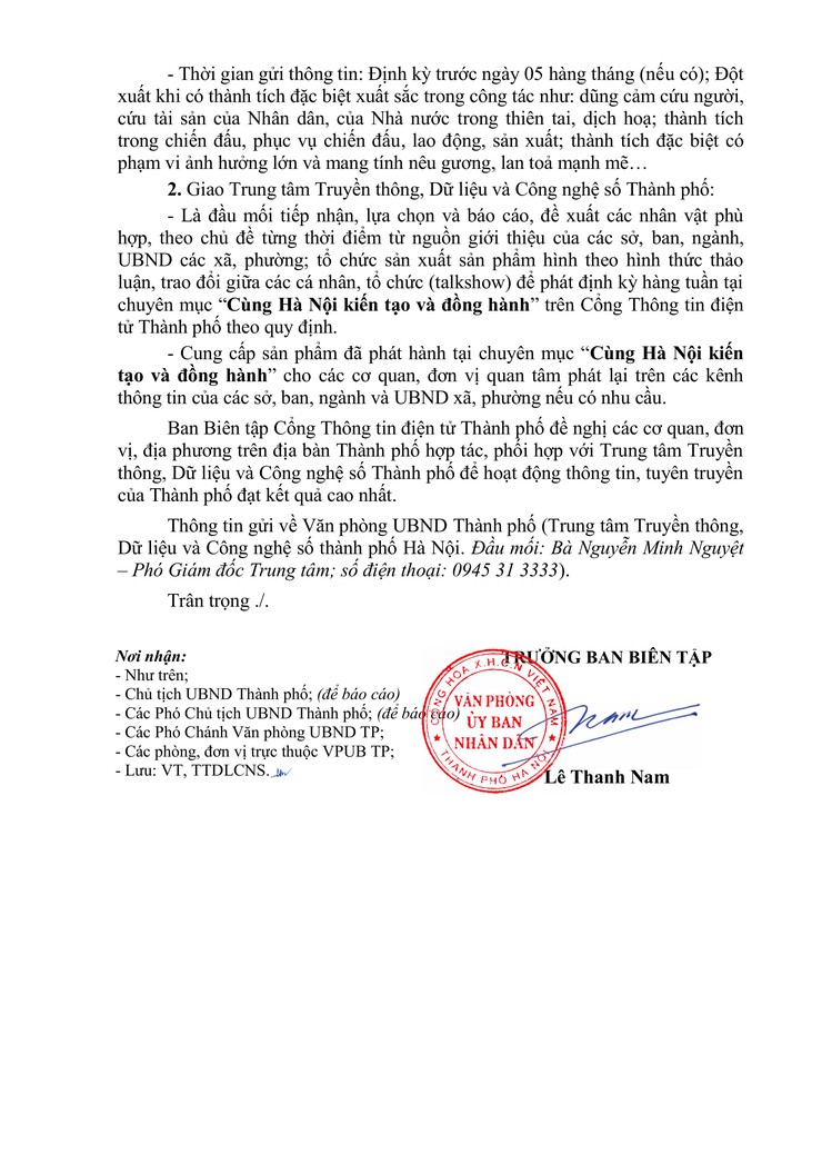 Triển khai chuyên mục “cùng Hà Nội kiến tạo, đồng hành” trên Cổng Thông tin điện tử Thành phố.- Ảnh 2.