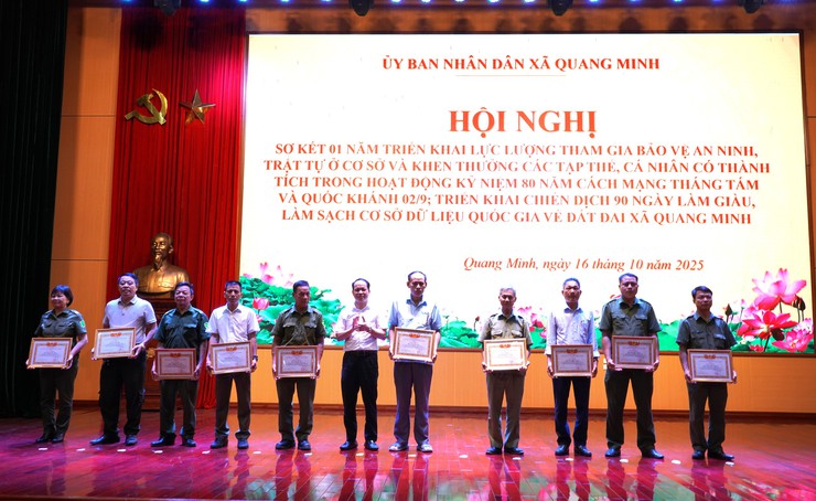 Xã Quang Minh sơ kết 01 năm triển khai lực lượng bảo vệ an ninh, trật tự ở cơ sở- Ảnh 5.